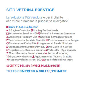 Descrizione Abbonamento Sito Vetrina Prestige